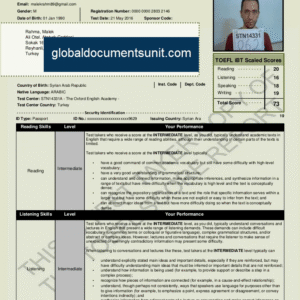 TOEFL certificate without exams