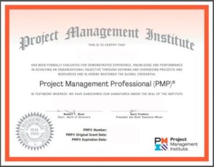 PMP certificate