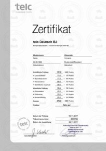 TELC German Certificate